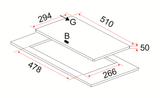 EF Gas Hob 30CM – HB AG 130 TN VGB