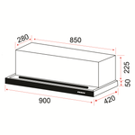 EF Cooker Hood 90CM – POWER SLIM 90 X/VL