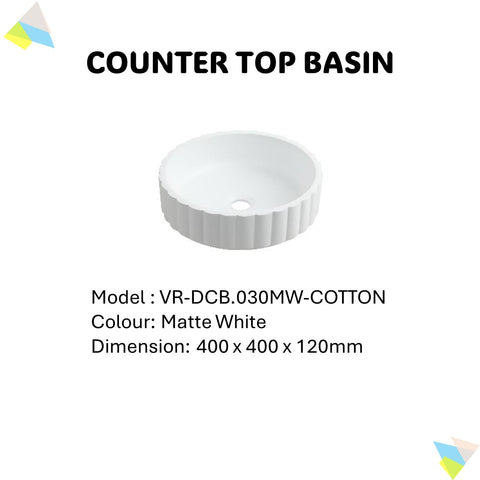Counter Top Basin DBC.030MW-COTTON