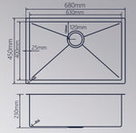 ESFERA STAINLESS STEEL UNDERMOUNT KITCHEN SINK