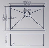 ESFERA STAINLESS STEEL UNDERMOUNT KITCHEN SINK