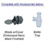 FSD-57031NE-BK EMBOSSED NANO BLACK UNDERMOUNT KITCHEN SINK