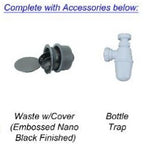 FSD-57051NE-BK EMBOSSED NANO BLACK UNDERMOUNT KITCHEN SINK