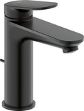 DURAVIT WAVE WA1020001-A46 S MATT BLACK BASIN MIXER C/W PULL ROD WASTE KIT