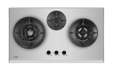 FUJIOH 3 Burner Gas Hob with 1 Double Inner Flame Burner FH-GS7030 SVSS