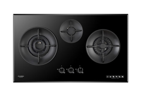 FUJIOH 3 Burner Gas Hob with 1 Double Inner Flame Burner FH-GS7030 SVGL