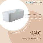 YUUBATH Free Standing Bathtub MALO