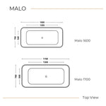 YUUBATH Free Standing Bathtub MALO