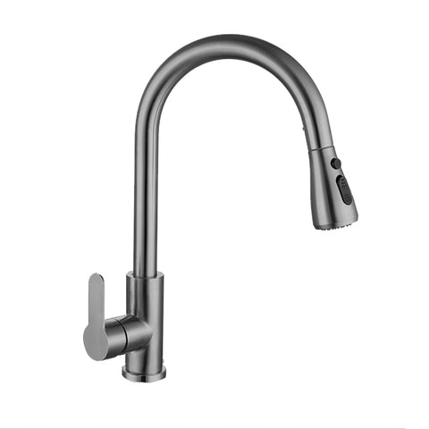 ZAFFiRO PF-5204SS-GM GUN METAL PULL OUT SINK MIXER