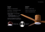SPIN Ceiling Fan with/without Light TIMBER x ESPADA