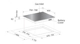 MAYER 75cm 3 Burner Gas Hob MMSS773HI