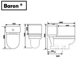 BARON Two Piece Water Closet V 800