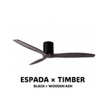 SPIN Ceiling Fan with/without Light TIMBER x ESPADA