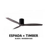SPIN Ceiling Fan with/without Light TIMBER x ESPADA