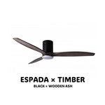 SPIN Ceiling Fan with/without Light TIMBER x ESPADA