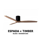 SPIN Ceiling Fan with/without Light OAK x ESPADA