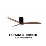 SPIN Ceiling Fan with/without Light OAK x ESPADA