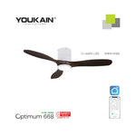 (ACORN) YOUKAIN OPTIMUM 668 Smart Ceiling Fan (with Hugger)