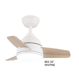 FANCO Small Ceiling Fan with Light BEE 26"