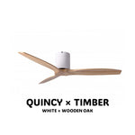 SPIN Ceiling Fan with/without Light OAK x QUINCY