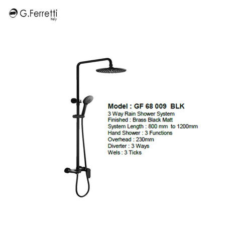 G.FERRETTI Rainshower Set GF68009BK