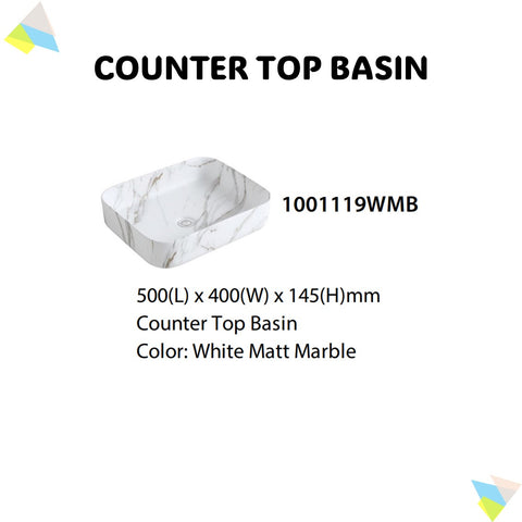 Counter Top Basin 1001119WMB