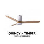 SPIN Ceiling Fan with/without Light OAK x QUINCY