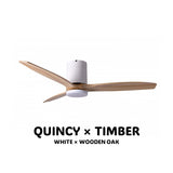SPIN Ceiling Fan with/without Light OAK x QUINCY