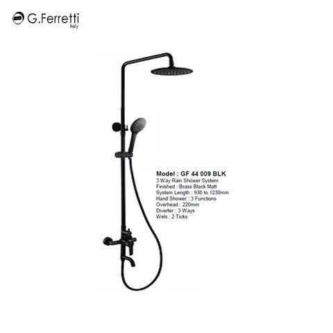 G.FERRETTI Rainshower Set GF44009BK