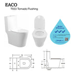 EACO One Piece Water Closet Rimless Tornada Flushing T933