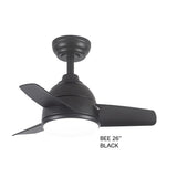 FANCO Small Ceiling Fan with Light BEE 26"