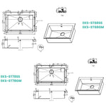 EVITA SUS 316 Kitchen Sink Topmount Single Bowl EKS-ST SERIES