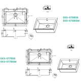EVITA SUS 316 Kitchen Sink Topmount Single Bowl EKS-ST SERIES