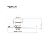 (ACORN) YOUKAIN OPTIMUM 668 Smart Ceiling Fan (with Hugger)