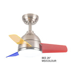 FANCO Small Ceiling Fan with Light BEE 26"