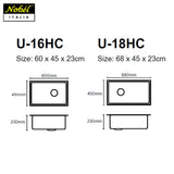 NOBEL SUS304 HoneyComb Nano Kitchen Sink