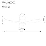 FANCO Co-Fan RITO 3 Smart Ceiling Fan