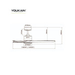 (ACORN) YOUKAIN OPTIMUM 668 Smart Ceiling Fan (without Hugger)