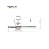 (ACORN) YOUKAIN OPTIMUM 668 Smart Ceiling Fan (without Hugger)