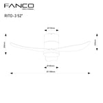 FANCO Co-Fan RITO 3 Smart Ceiling Fan