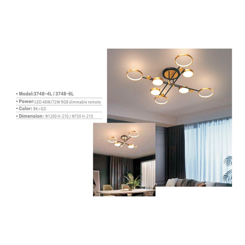 PENDANT LIGHT 3748-4L / 3748-6L