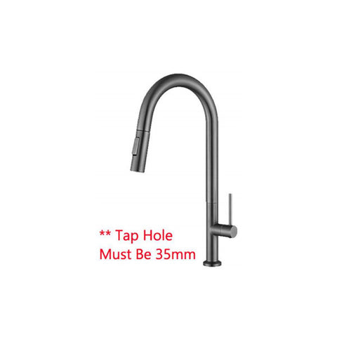 ZAFFiRO PT-514SSGM S/STEEL GUN METAL PULL OUT SINK TAP