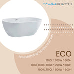 YUUBATH Free Standing Bathtub ECO