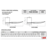 BESTAR Smart Ceiling Fan VITO-3