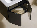 ZAFFIRO VANITY SET 304 SUS MATT BLACK Basin With Cabinet - Couple Door