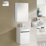 ZAFFIRO VANITY SET 304 SUS GLOSS WHITE Basin Cabinet & Mirror Cabinet - Single Door