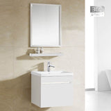 ZAFFIRO VANITY SET 304 SUS GLOSS WHITE Basin With Cabinet - Single Door