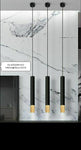 PENDANT LIGHT (Black with Gold Tube) HL-6050