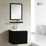 ZAFFIRO VANITY SET 304 SUS MATT BLACK Basin With Cabinet - Couple Door