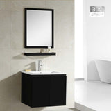 ZAFFIRO VANITY SET 304 SUS MATT BLACK Basin With Cabinet - Couple Door